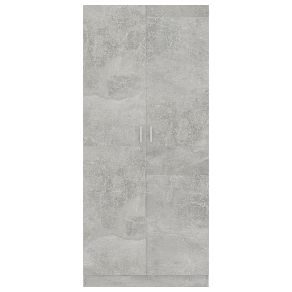 Armadio Grigio Cemento 80x52x180 cm in Truciolato - homemem39