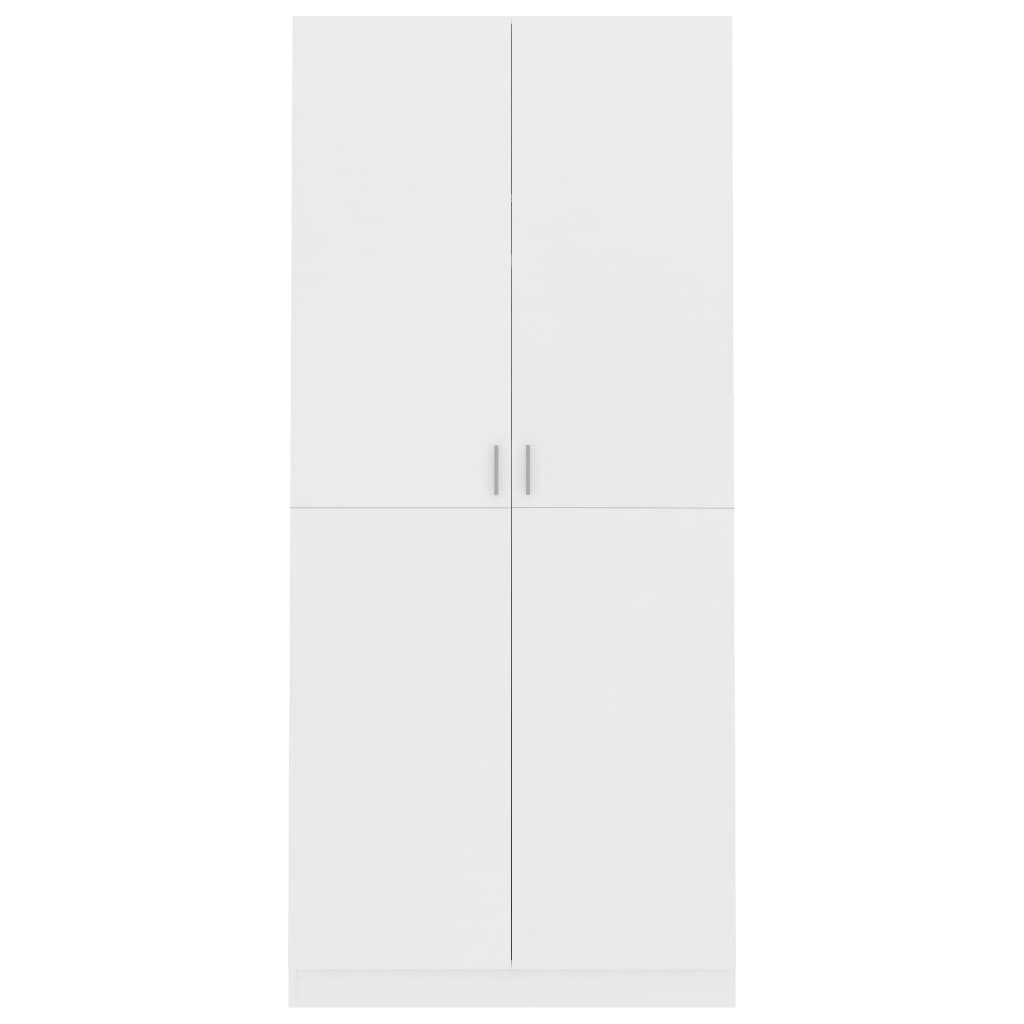Armadio Bianco 90x52x200 cm in Legno Multistrato - homemem39