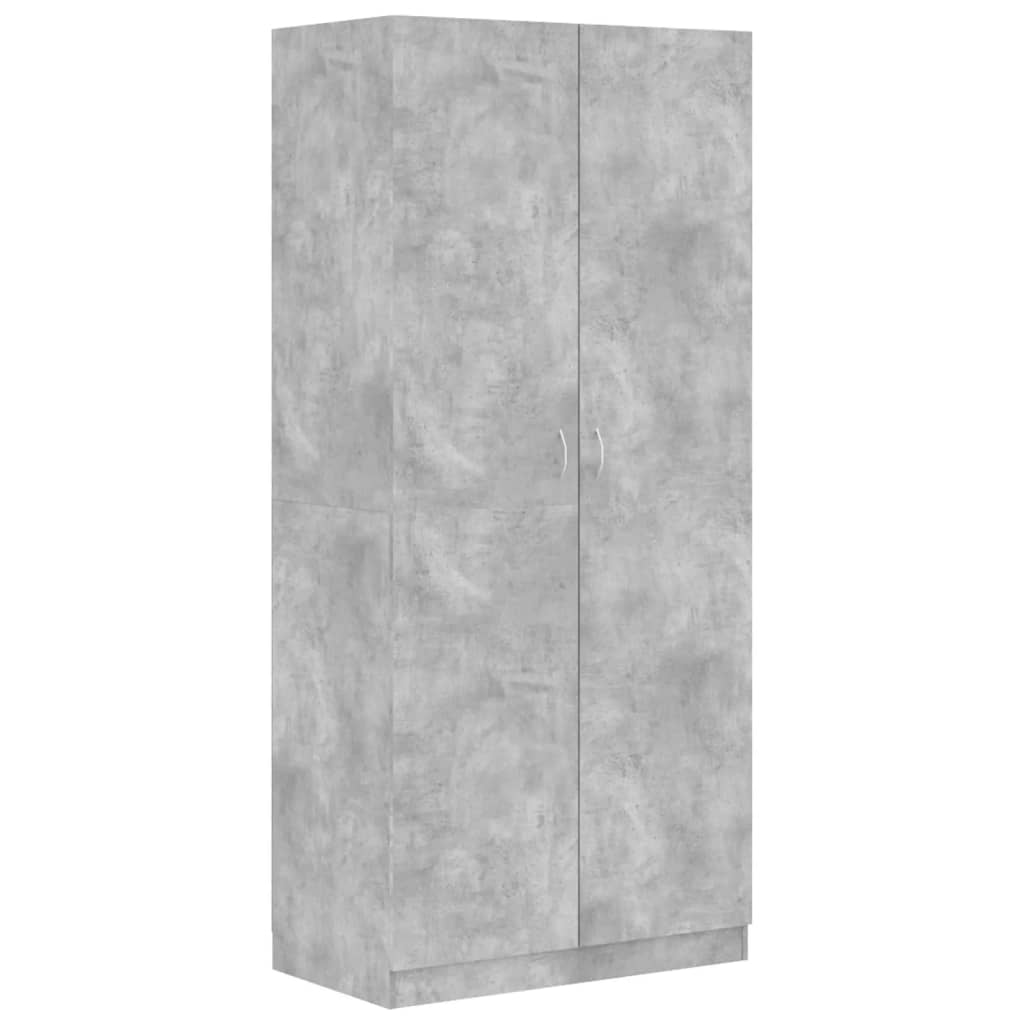 Armadio Grigio Cemento 90x52x200 cm in Truciolato - homemem39