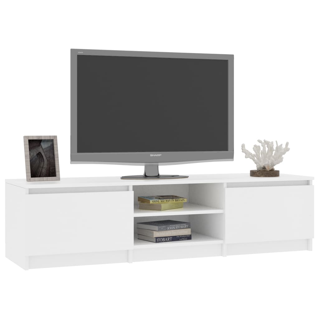 Mobile Porta TV Bianco 140x40x35,5 cm in Legno Multistrato - homemem39