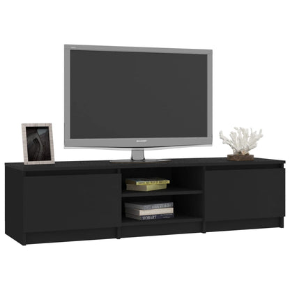 Mobile TV Nero 140x40x35,5 cm in Truciolato - homemem39