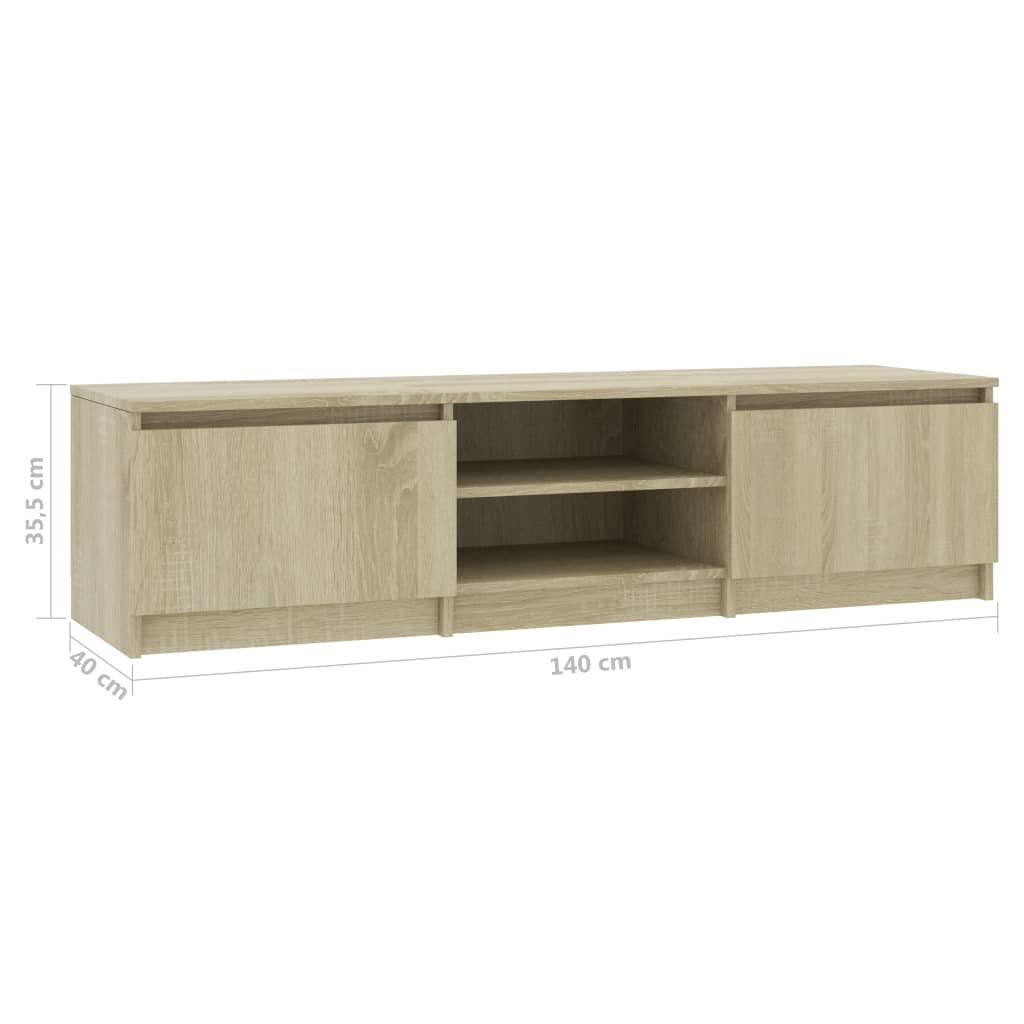 Mobile TV Rovere Sonoma 140x40x35,5 cm in Truciolato - homemem39