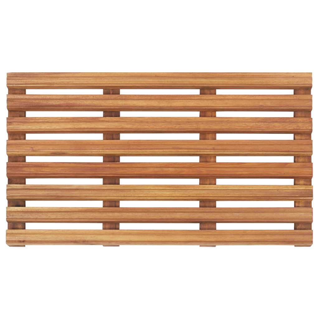 Pedane da Bagno 2 pz in Legno Massello d'Acacia 56x37 cm - homemem39