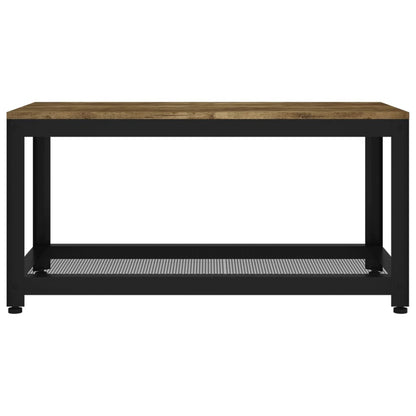 Tavolino Salotto Marrone Scuro e Nero 90x45x45cm in MDF e Ferro - homemem39