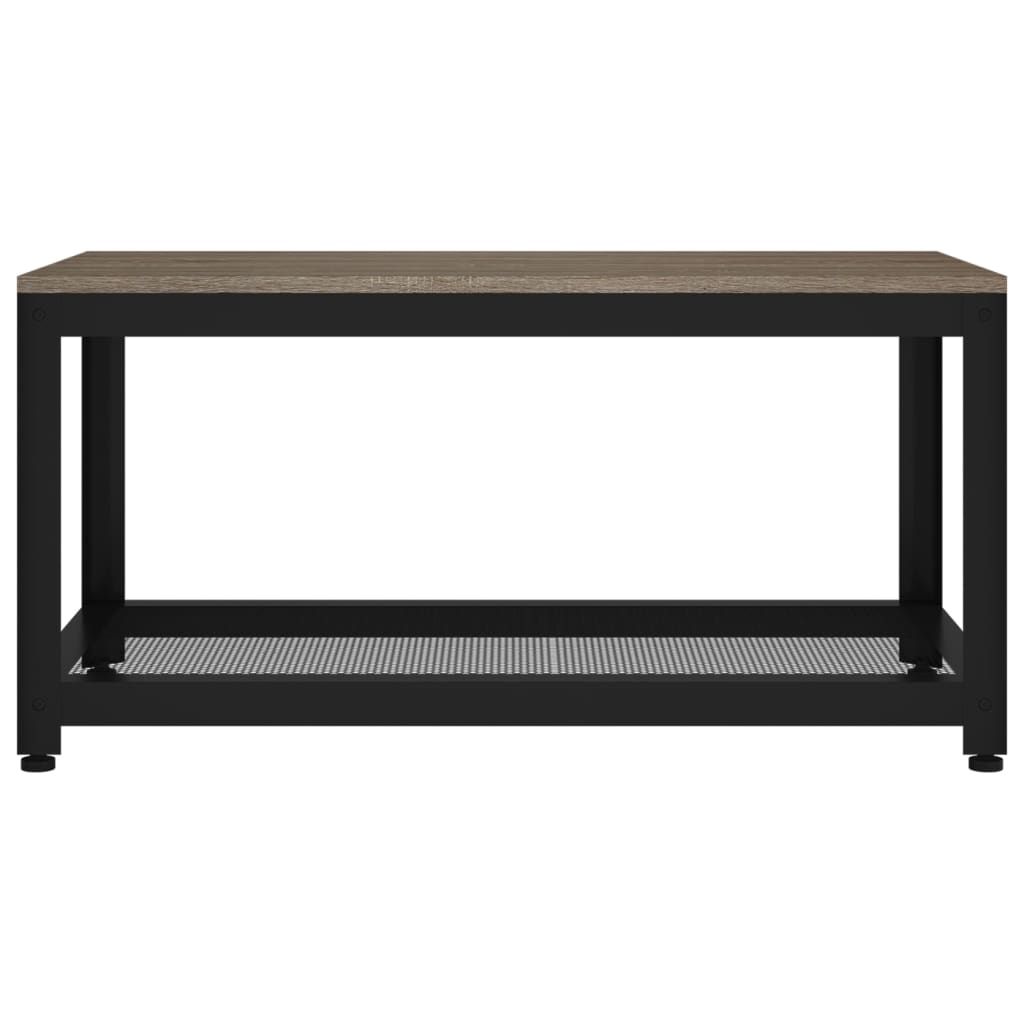 Tavolino da Salotto Grigio e Nero 90x45x45 cm in MDF e Ferro - homemem39