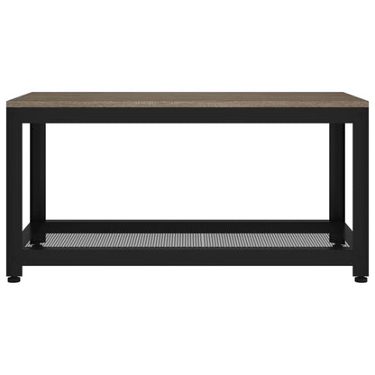 Tavolino da Salotto Grigio e Nero 90x45x45 cm in MDF e Ferro - homemem39