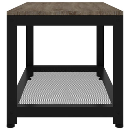 Tavolino da Salotto Grigio e Nero 90x45x45 cm in MDF e Ferro - homemem39