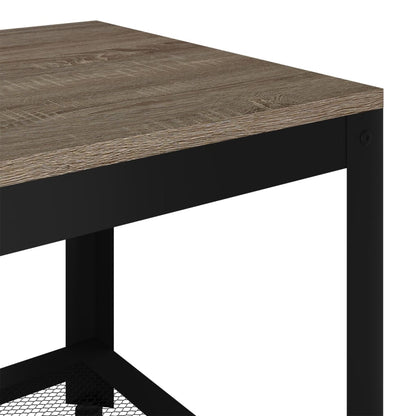 Tavolino da Salotto Grigio e Nero 90x45x45 cm in MDF e Ferro - homemem39