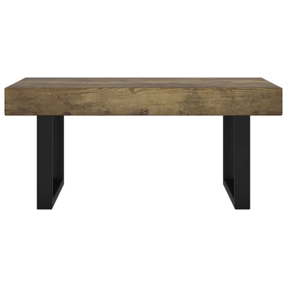 Tavolino Salotto Marrone Scuro e Nero 90x45x40cm in MDF e Ferro - homemem39