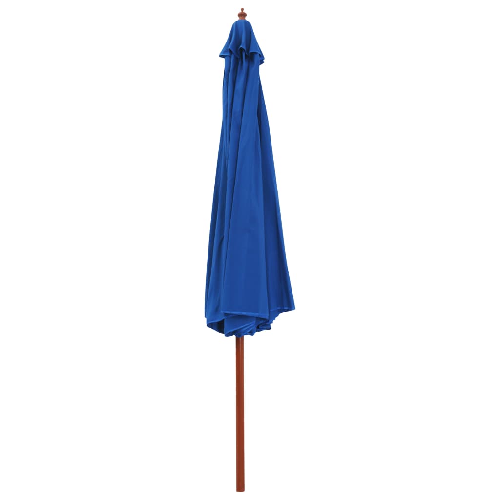 Ombrellone da Esterni con Palo in Legno 350 cm Blu - homemem39