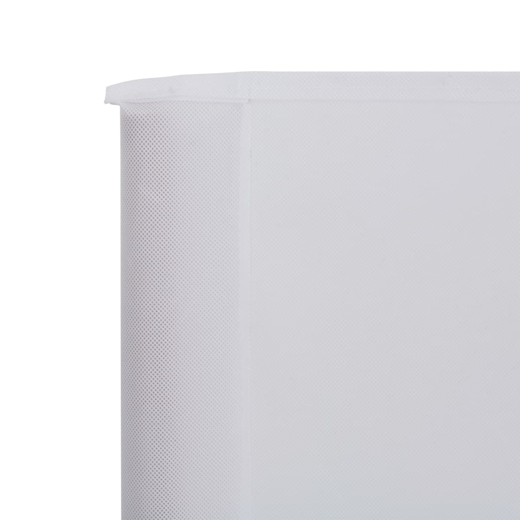 Paravento a 3 Pannelli in Tessuto 400x80 cm Bianco Sabbia - homemem39