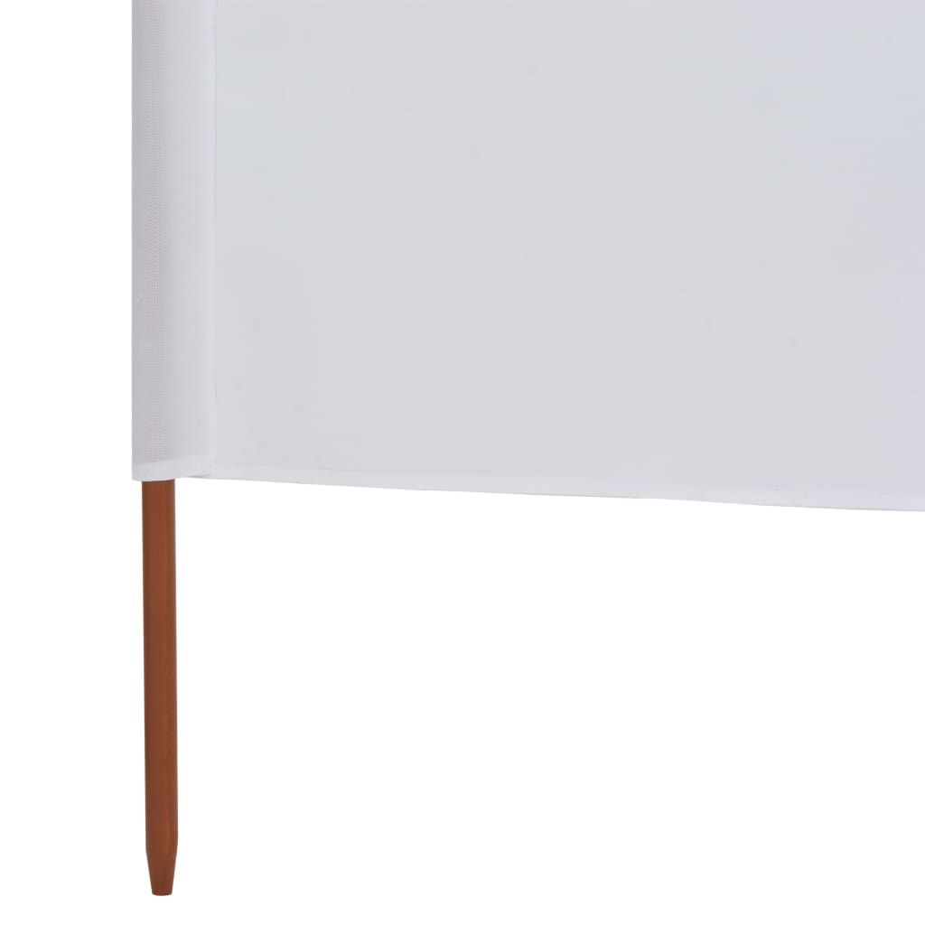Paravento a 3 Pannelli in Tessuto 400x80 cm Bianco Sabbia - homemem39