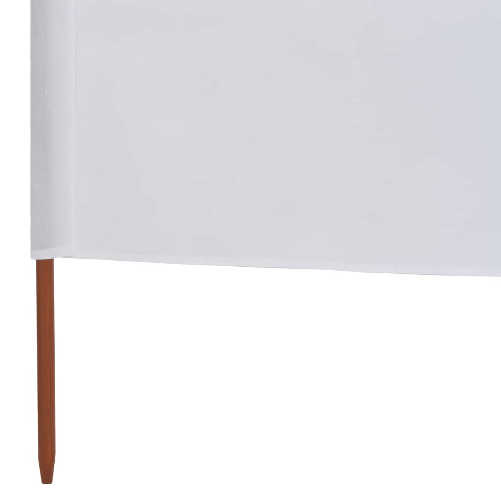 Paravento a 5 Pannelli in Tessuto 600x80 cm Bianco Sabbia - homemem39