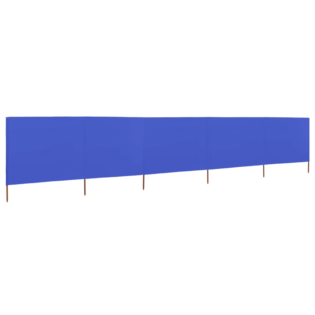 Paravento a 5 Pannelli in Tessuto 600x80 cm Azzurro - homemem39