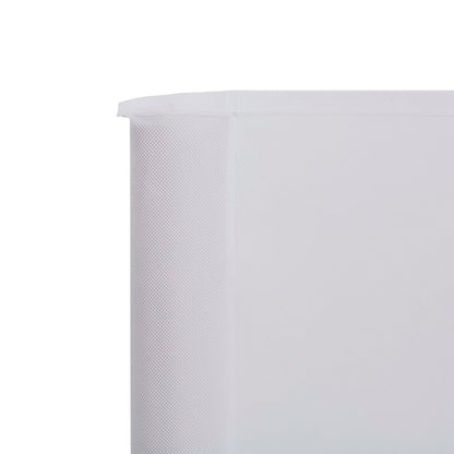 Paravento a 5 Pannelli in Tessuto 600x160 cm Bianco Sabbia - homemem39