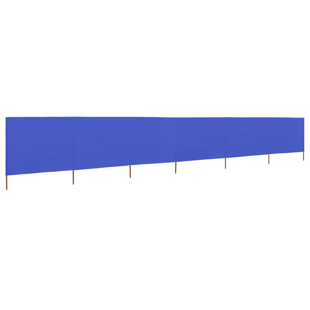 Paravento a 6 Pannelli in Tessuto 800x80 cm Azzurro - homemem39