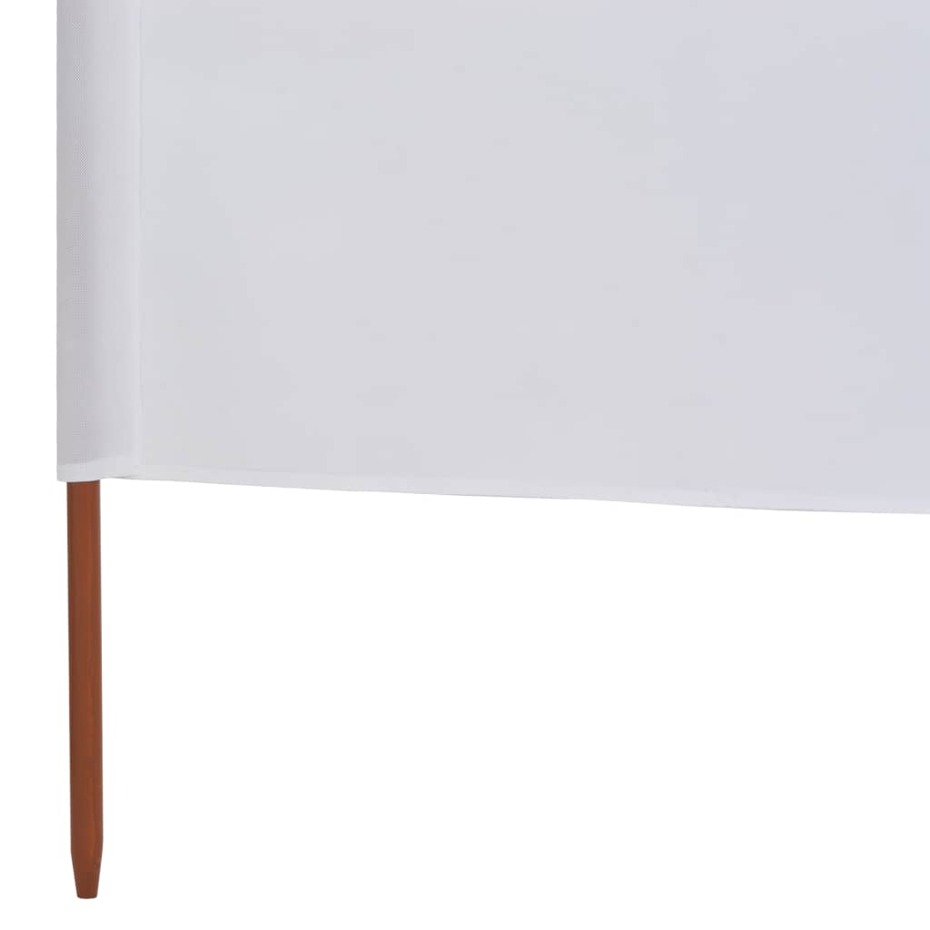 Paravento a 6 Pannelli in Tessuto 800x120 cm Bianco Sabbia - homemem39