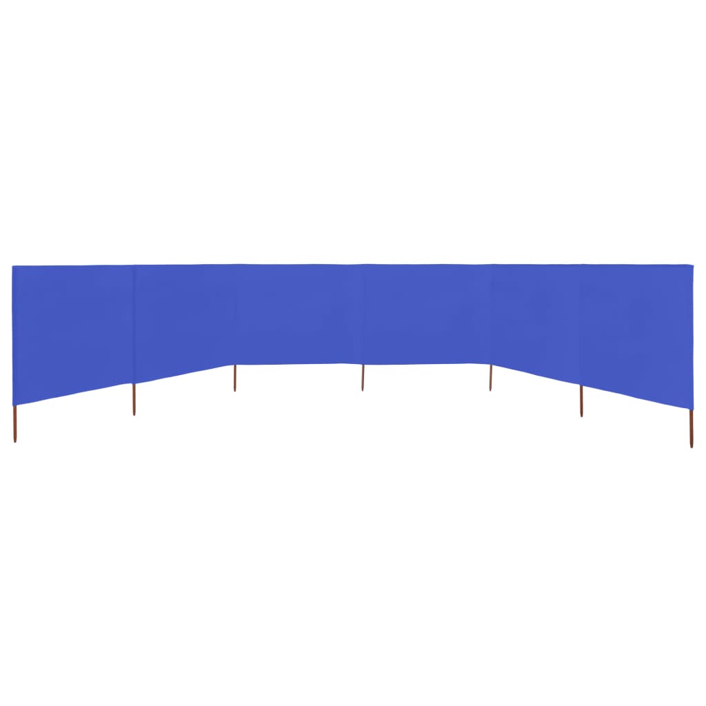 Paravento a 6 Pannelli in Tessuto 800x160 cm Azzurro - homemem39