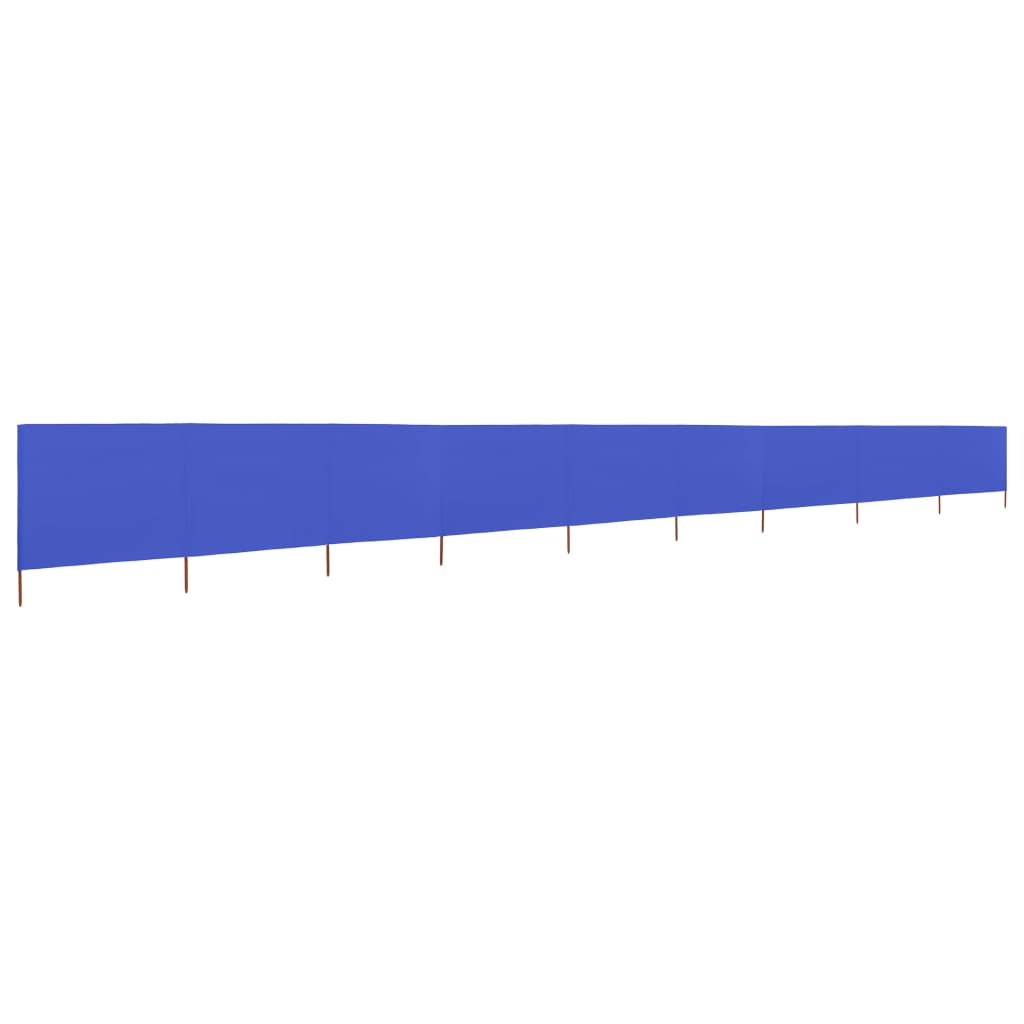 Paravento a 9 Pannelli in Tessuto 1200x160 cm Azzurro - homemem39