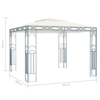 Gazebo 300x300 cm Crema - homemem39