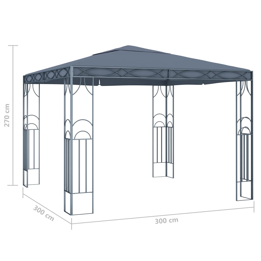 Gazebo 300x300 cm Antracite - homemem39