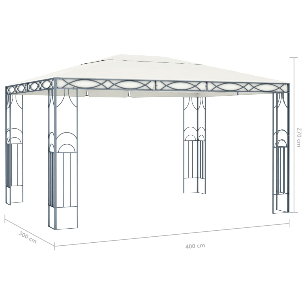 Gazebo 400x300 cm Crema - homemem39