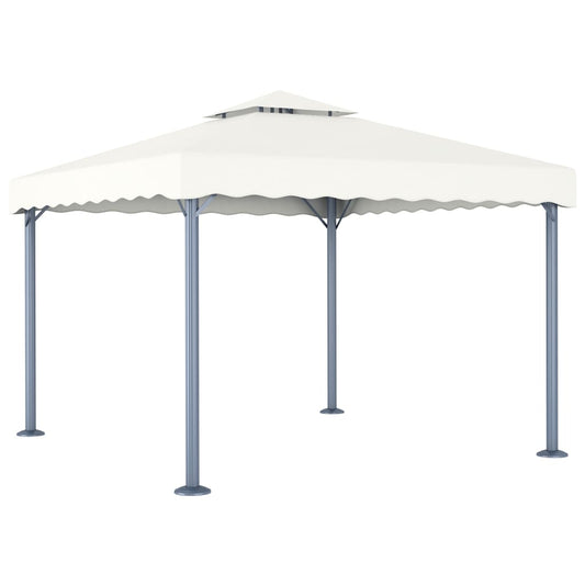 Gazebo 300x300 cm Crema Alluminio - homemem39