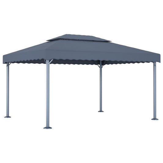 Gazebo 400x300 cm Antracite Alluminio - homemem39