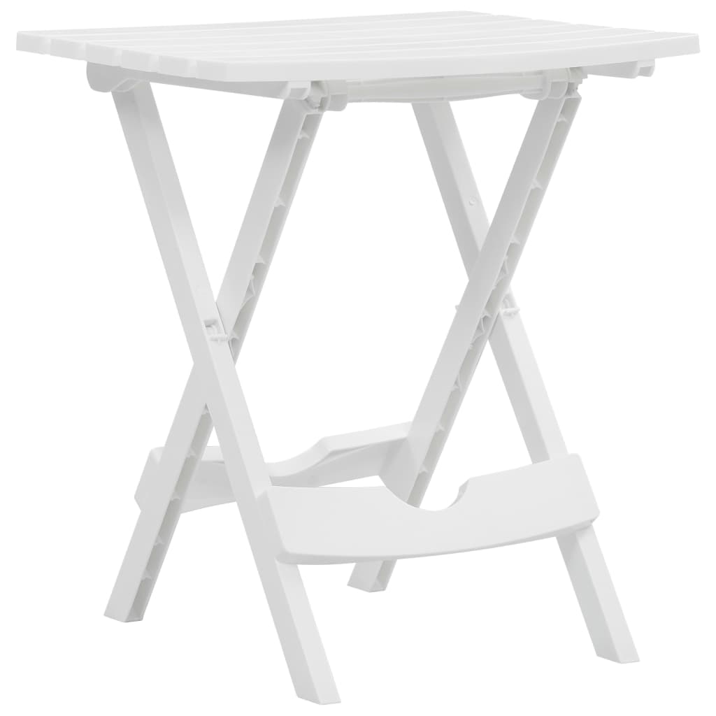 Tavolo da Giardino Pieghevole 45,5x38,5x50cm Bianco - homemem39