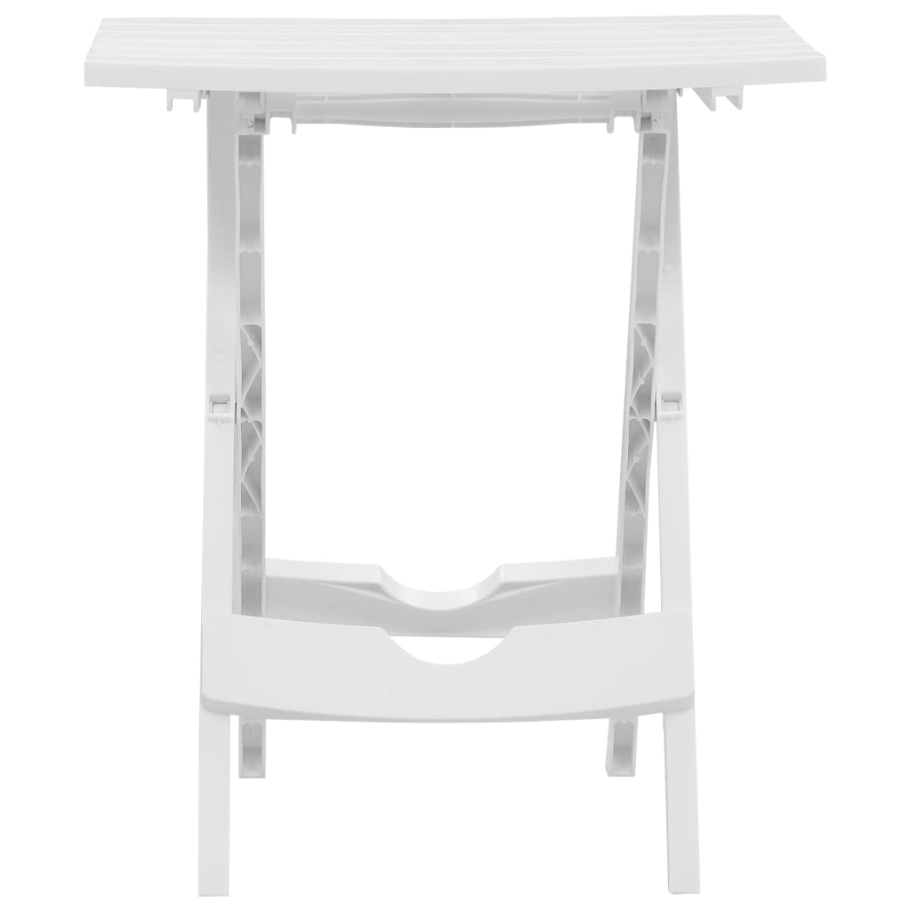 Tavolo da Giardino Pieghevole 45,5x38,5x50cm Bianco - homemem39