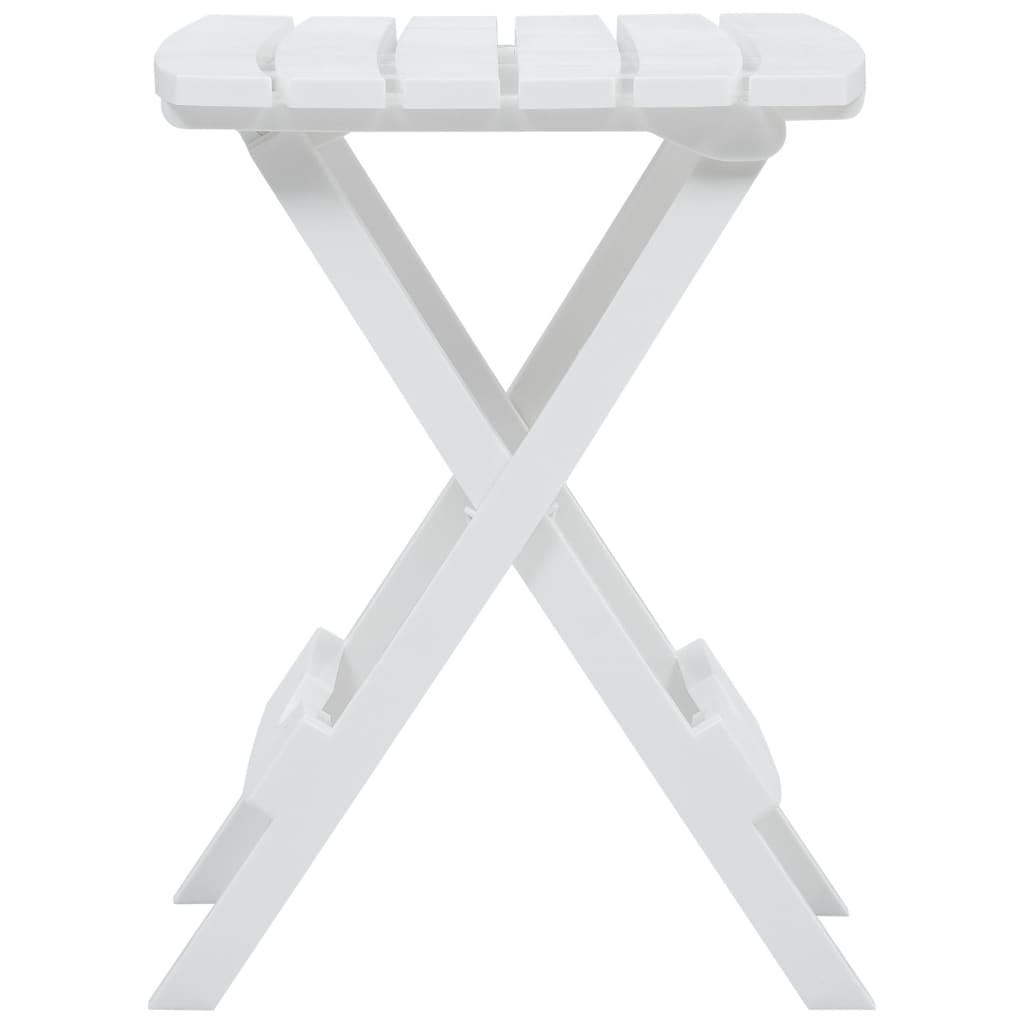 Tavolo da Giardino Pieghevole 45,5x38,5x50cm Bianco - homemem39