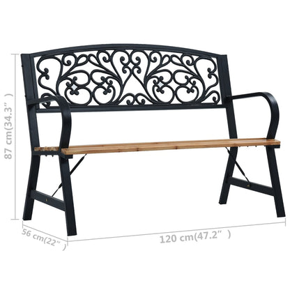 Panchina da Giardino 120 cm in Legno - homemem39