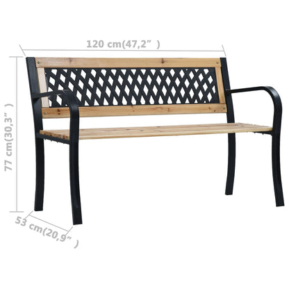 Panchina da Giardino 120 cm in Legno - homemem39