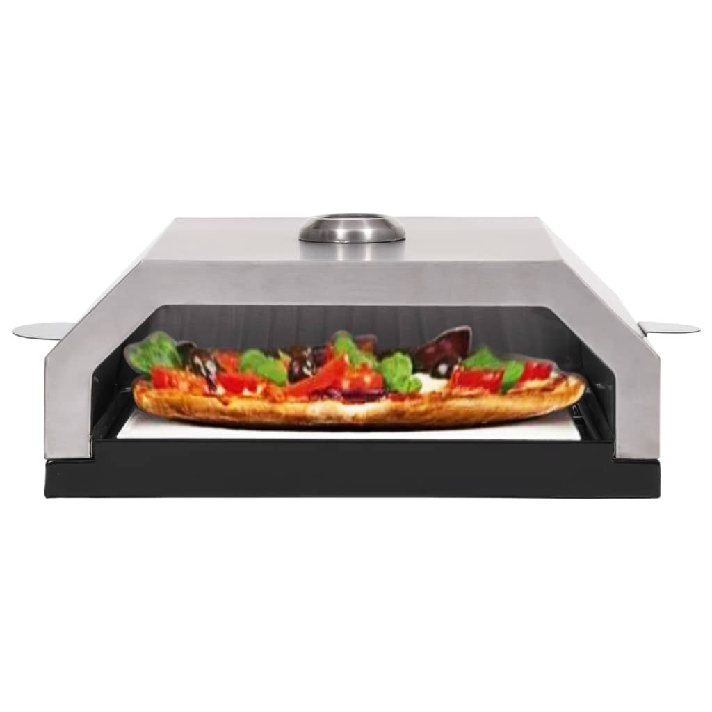 Forno Pizza con Piastra Ceramica per Barbecue a Gas e Carbone - homemem39