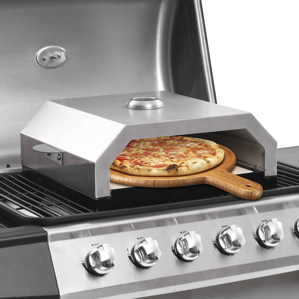 Forno Pizza con Piastra Ceramica per Barbecue a Gas e Carbone - homemem39