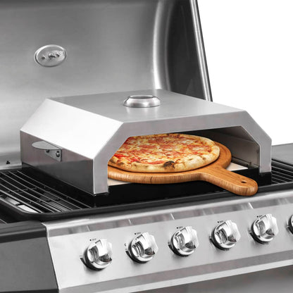 Forno Pizza con Piastra Ceramica per Barbecue a Gas e Carbone - homemem39