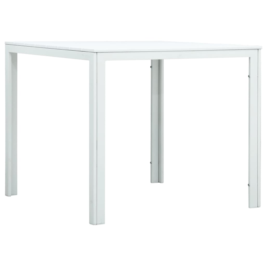 Tavolino da Caffè Bianco 78x78x74 cm HDPE Aspetto Legno - homemem39