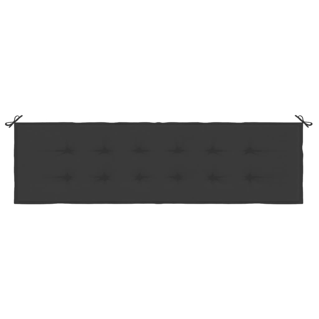 Cuscino per Panca Nero 180x50x3 cm in Tessuto Oxford - homemem39