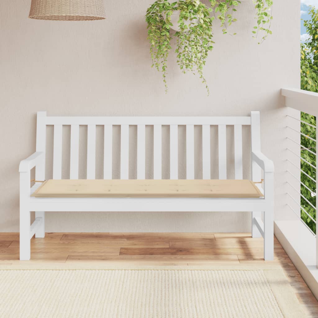 Cuscino per Panca Beige 150x50x3 cm in Tessuto Oxford - homemem39