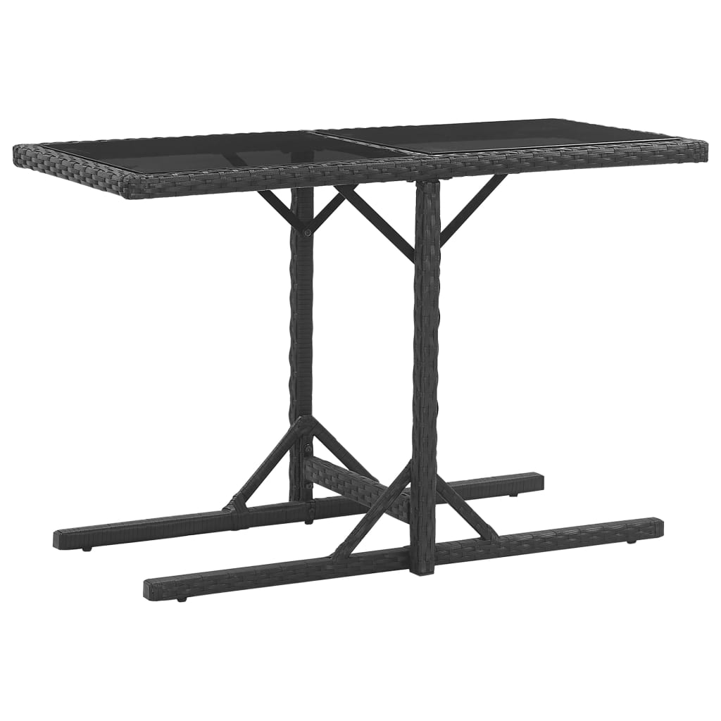 Set da Pranzo da Giardino 9 pz con Cuscini in Polyrattan Nero - homemem39