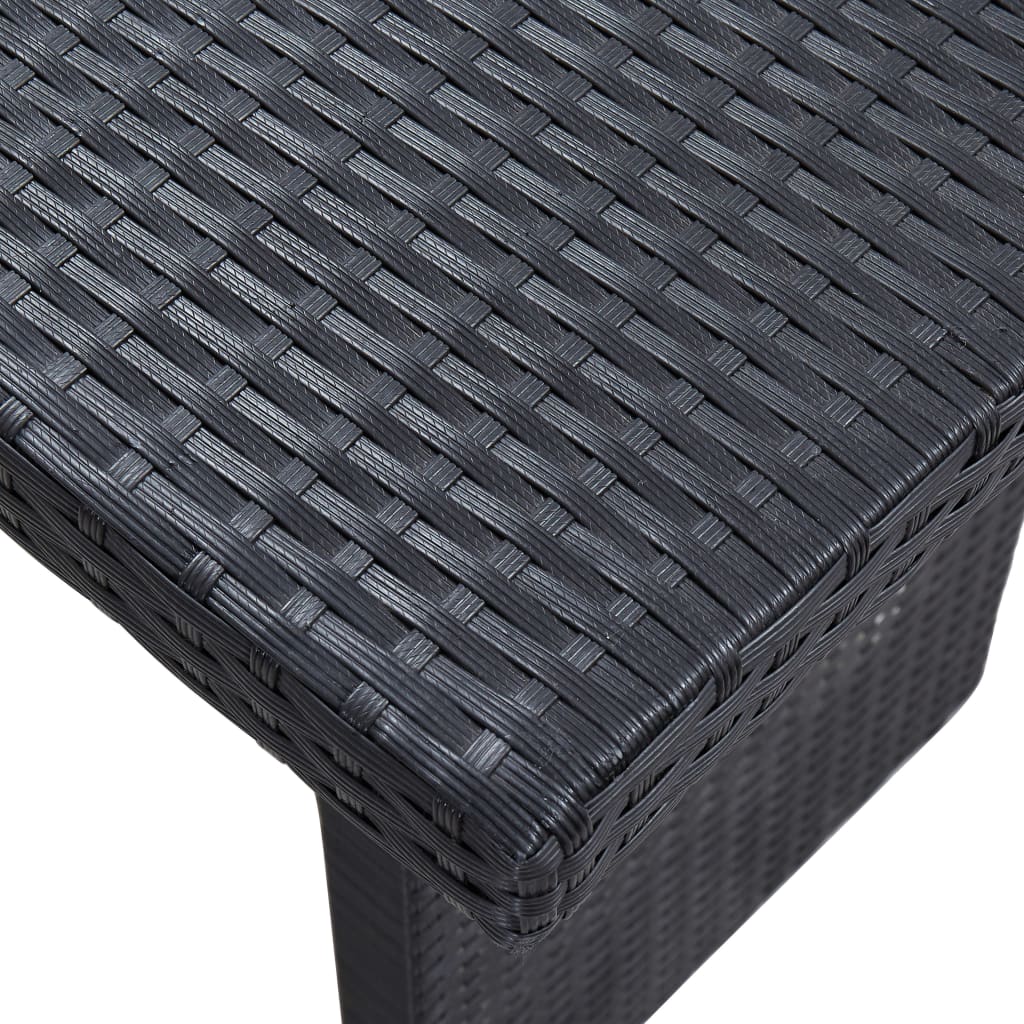 Set Divani da Giardino 3 pz con Cuscini in Polyrattan Nero - homemem39