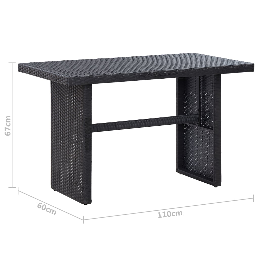 Set Divani da Giardino 3 pz con Cuscini in Polyrattan Nero - homemem39