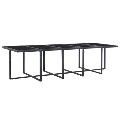 Set da Pranzo da Giardino 15 pz con Cuscini in Polyrattan Nero - homemem39