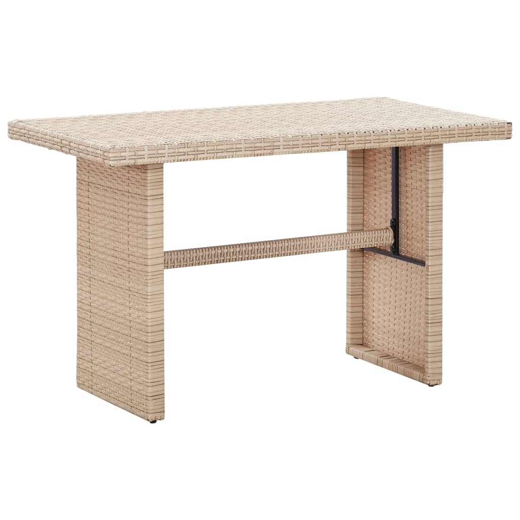 Tavolo da Giardino Beige 110x60x67 cm in Polyrattan - homemem39