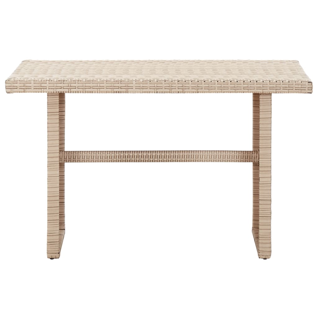 Tavolo da Giardino Beige 110x60x67 cm in Polyrattan - homemem39