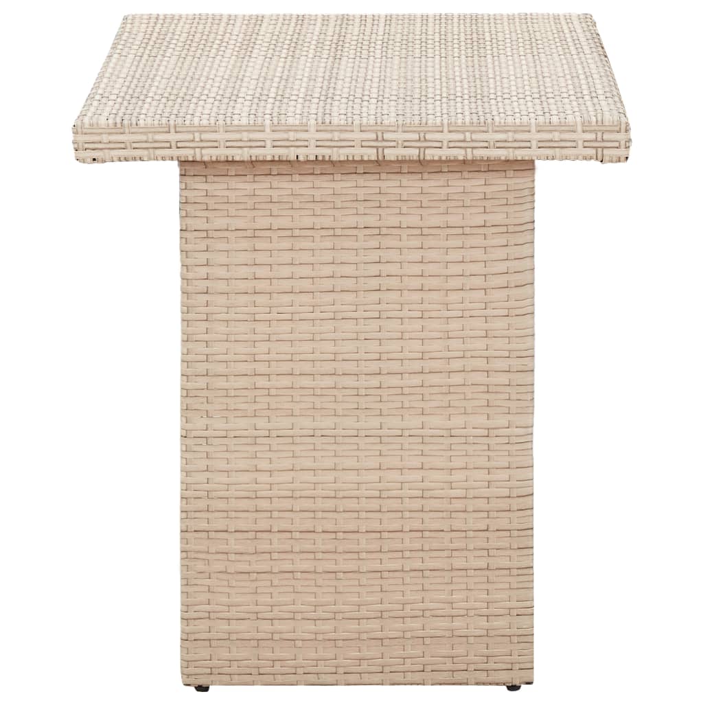 Tavolo da Giardino Beige 110x60x67 cm in Polyrattan - homemem39