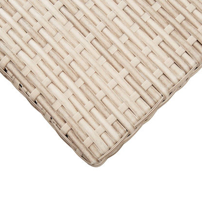 Tavolo da Giardino Beige 110x60x67 cm in Polyrattan - homemem39