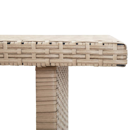 Tavolo da Giardino Beige 110x60x67 cm in Polyrattan - homemem39