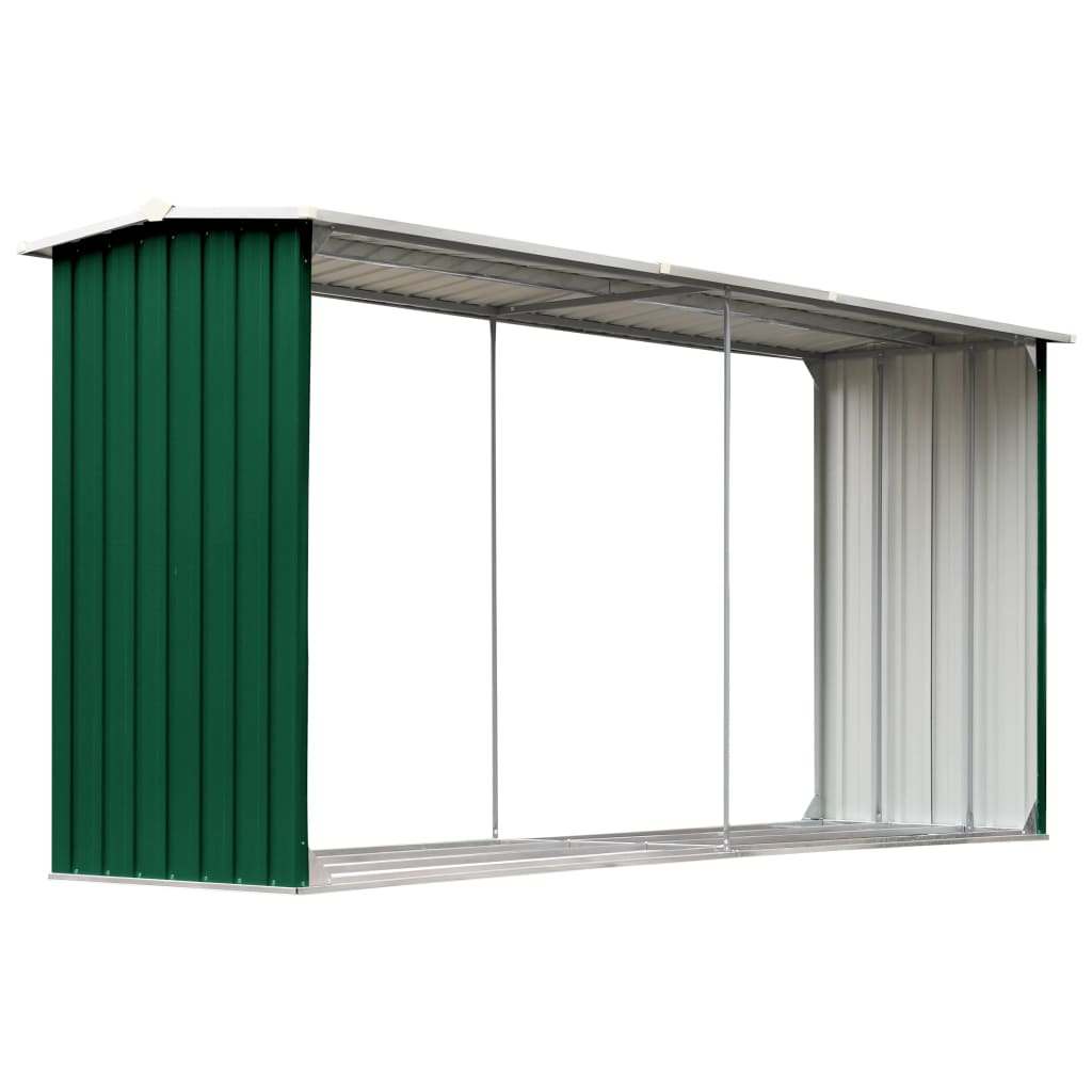 Capannone da Giardino in Acciaio Zincato 330x92x153cm Verde - homemem39