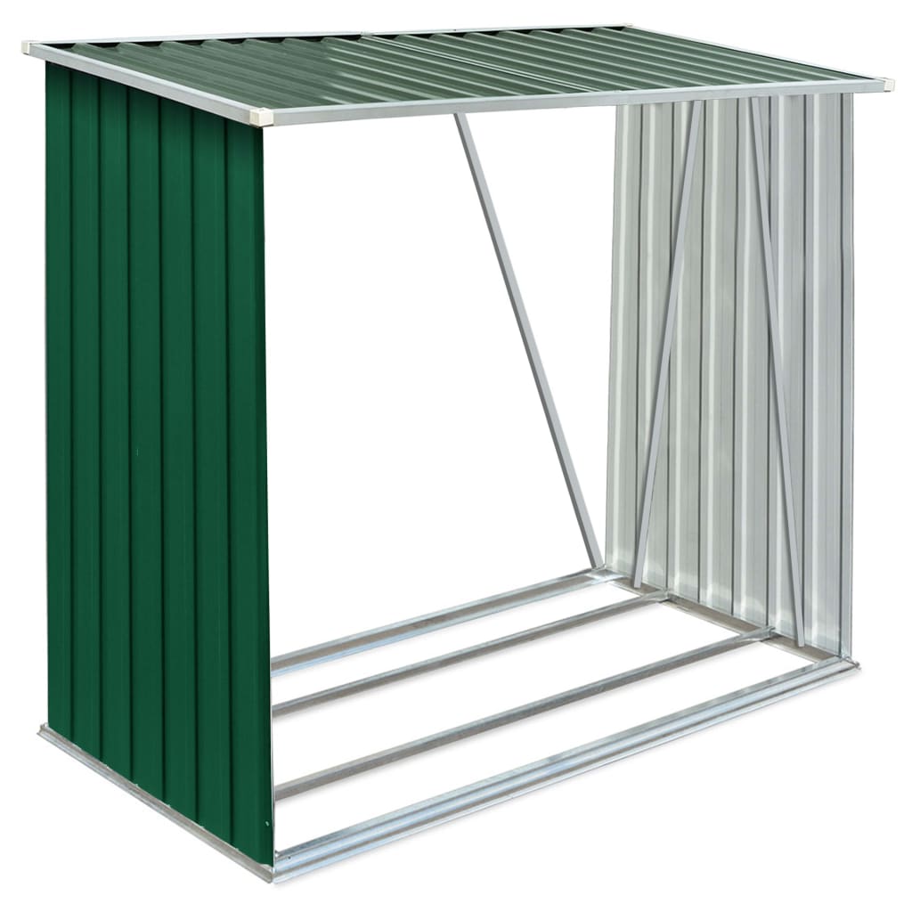 Capannone da Giardino in Acciaio Zincato 163x83x154 cm Verde - homemem39